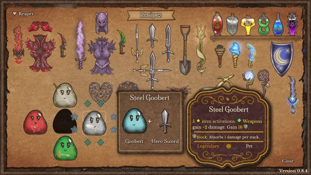 steel gobert crafting recipe in backpack battles