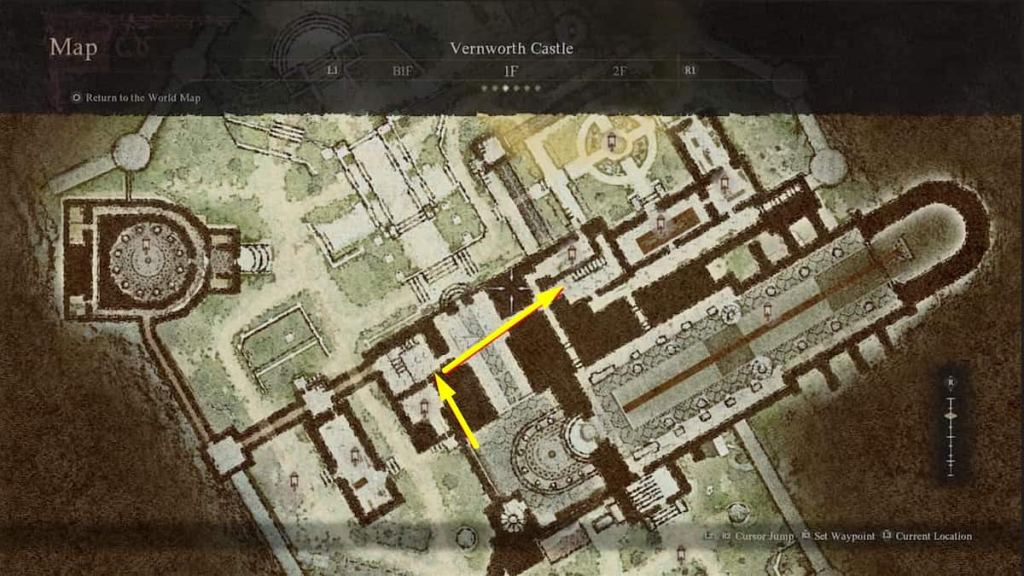 First floor plan of the Wernworth castle