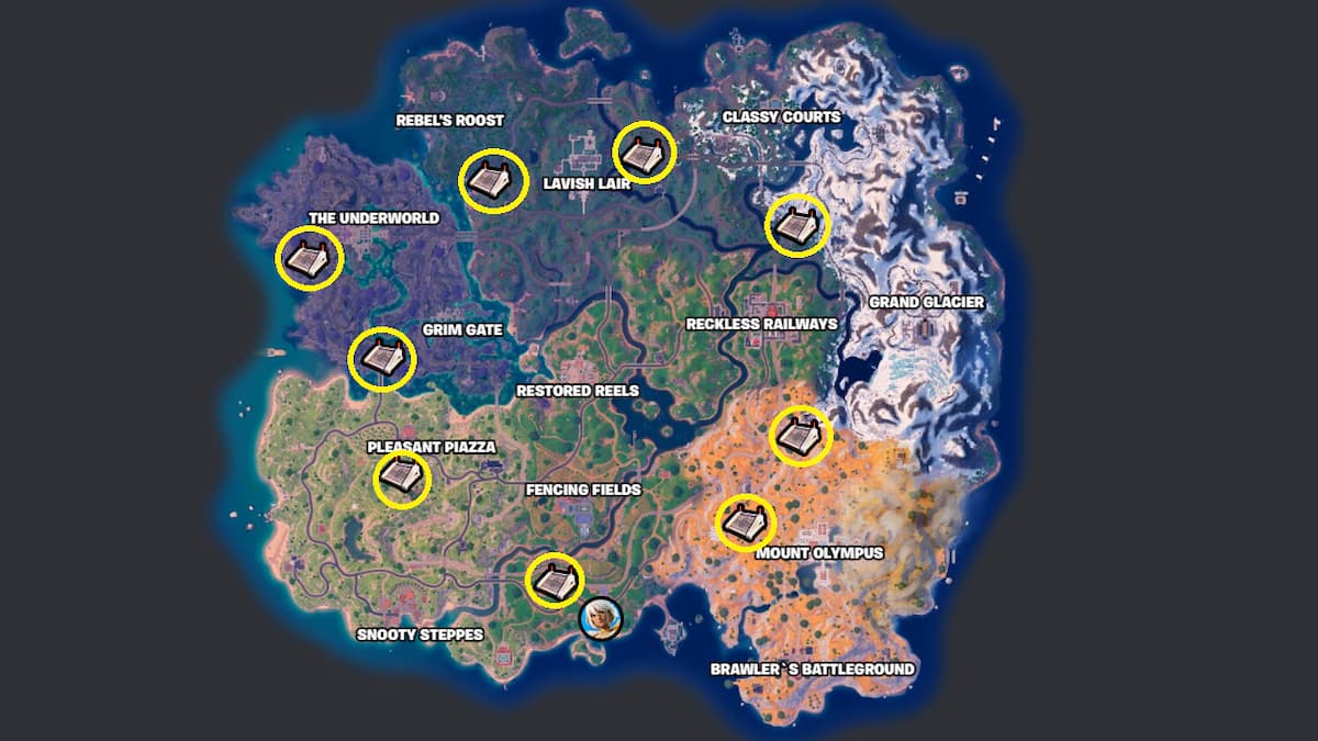 Todas las ubicaciones de búnkeres de armas en Fortnite Capítulo 5 ...