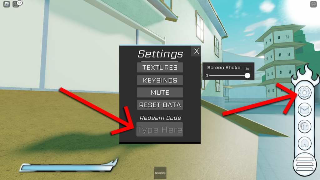 Redeeming codes in Bleach Soulz.