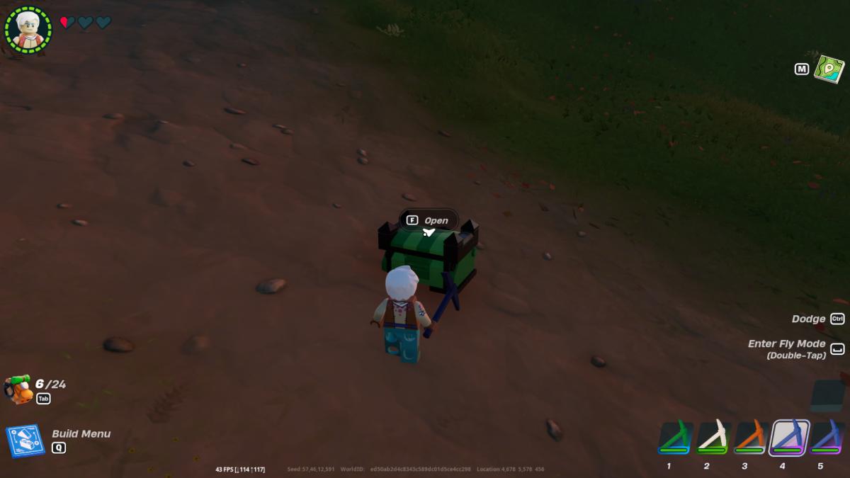 How to destroy medium chest in LEGO Fortnite