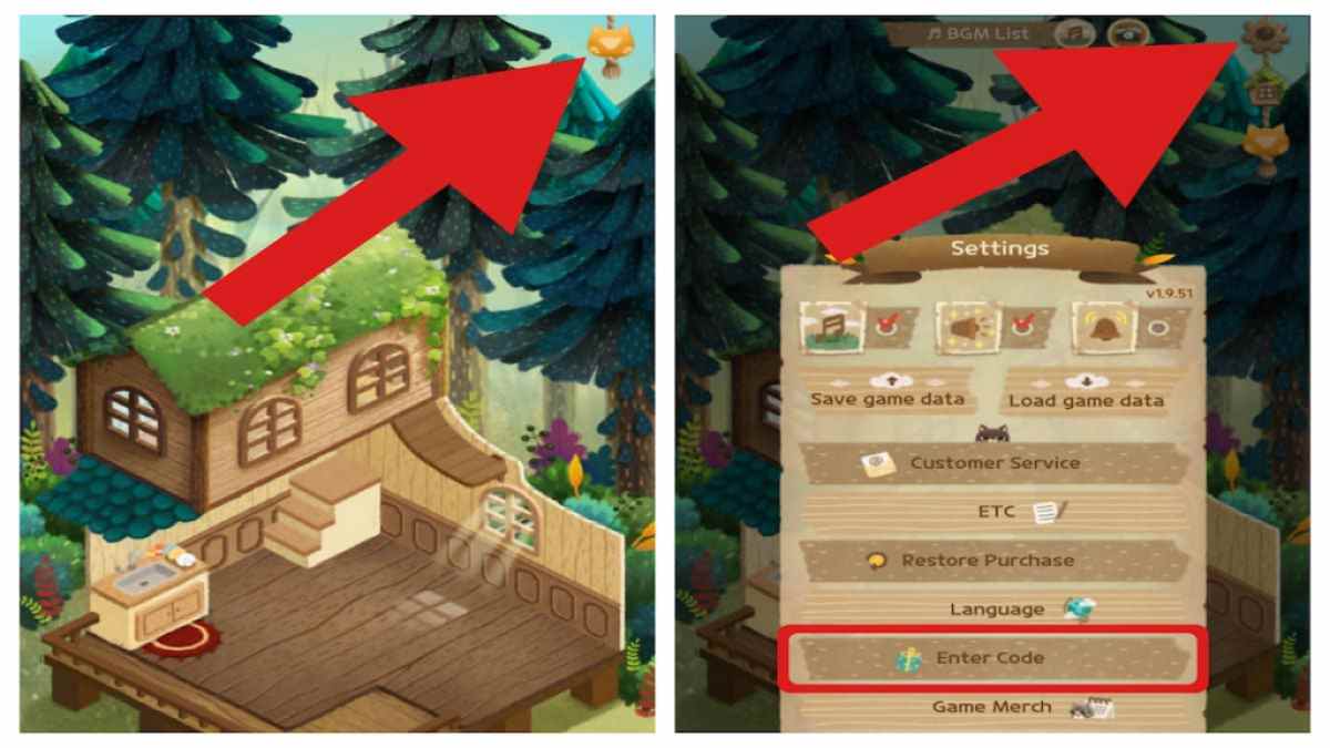How to redeem codes in Secret Cat Forest