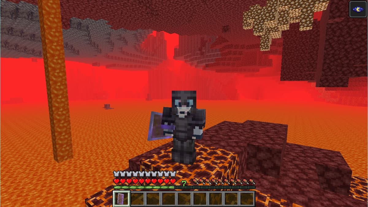 Using the Frost Walker enchant to stand on magma blocks in the Nether and not take damage.