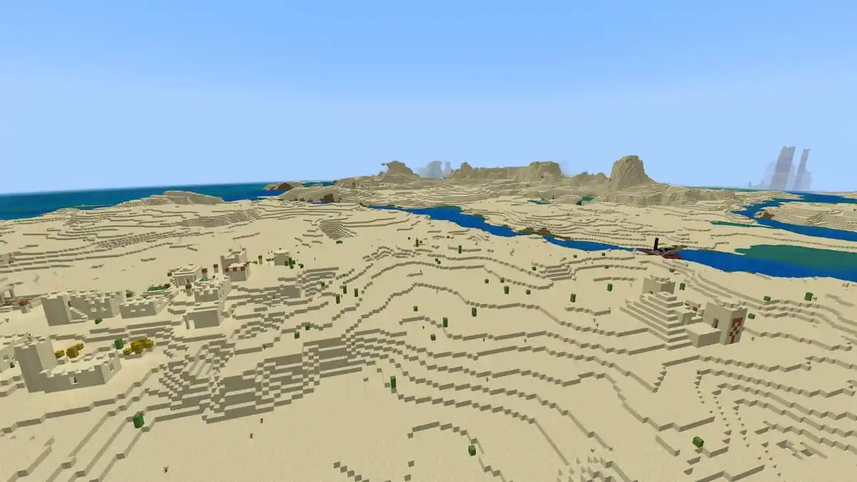A large Desert filled with Desert Villages and Desert Temples.