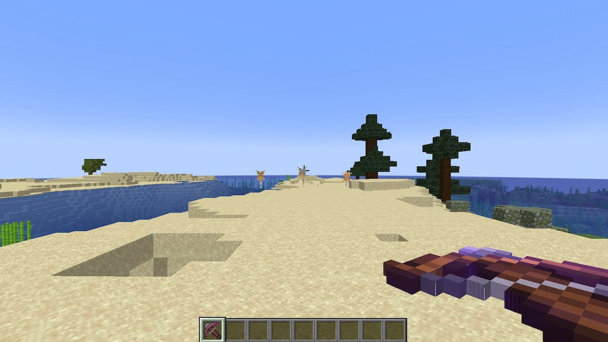 A Minecraft crossbow enchanted with Multishot.