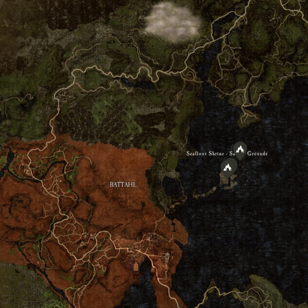 Dragon's Dogma 2 Seafloor Shrine Map