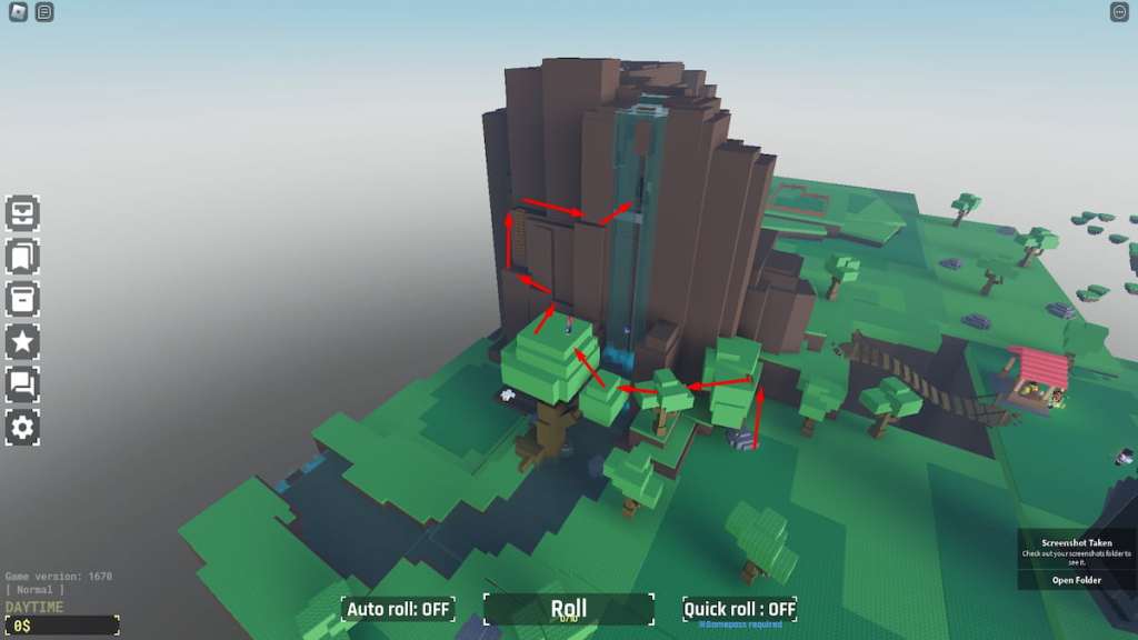 A direction chart for climbing the mountain in Sols RNG