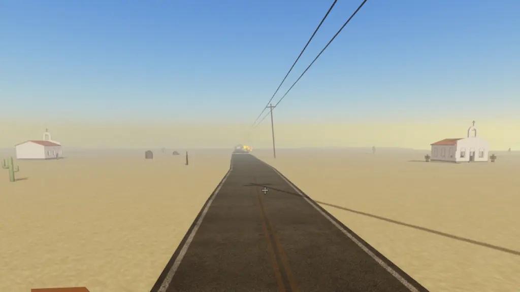 A player spotting a church in A Dusty Trip