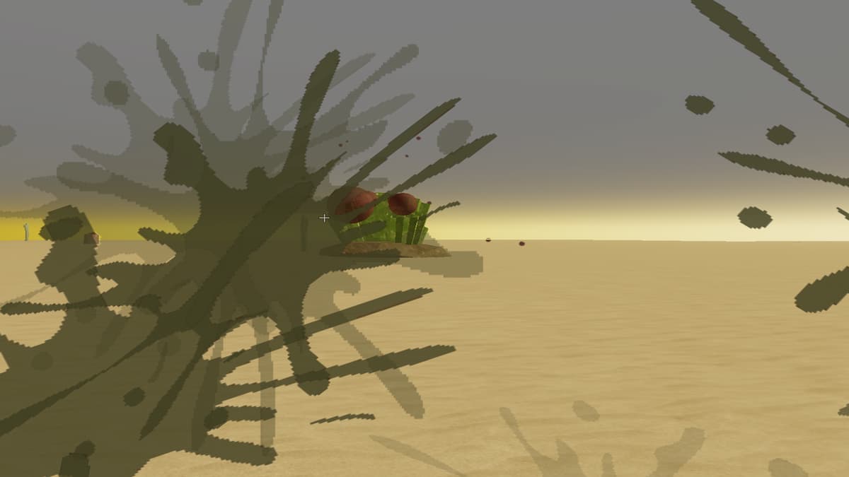 An Image of a player spotting a sandbug hill in a Dusty Trip