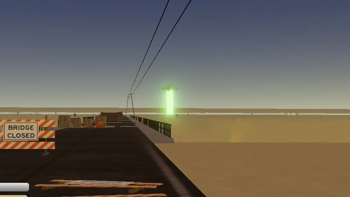 An image of a player spotting a UFO in Dust Voyage