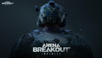 Arena Breakout: Infinite - Soldier in full gear standing over the title screen