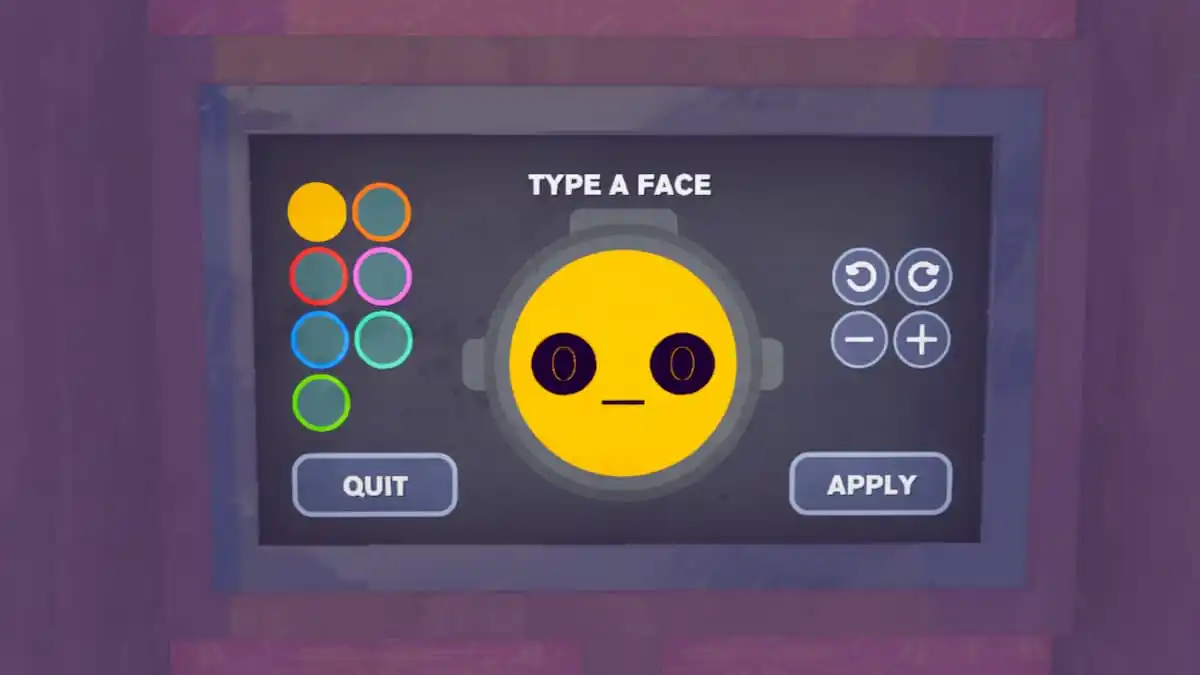 Custom face generator menu in Content Warning
