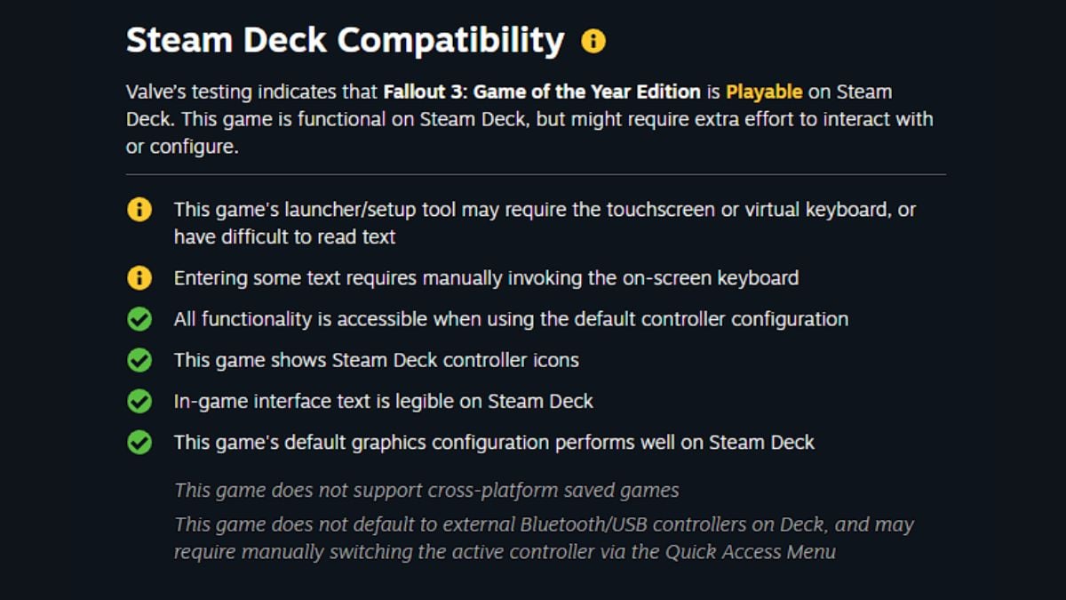 Работает ли Fallout 3 на Steam Deck? (Лучшие настройки)