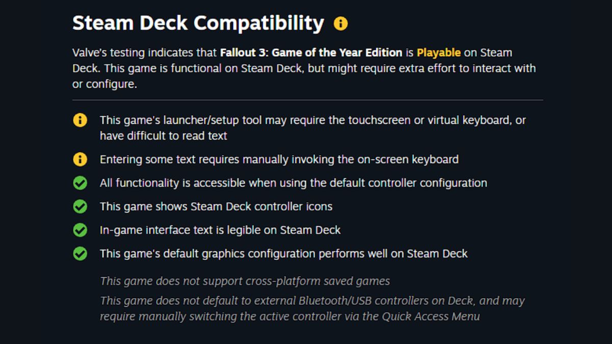 Does fallout 3 work on steam deck best settings pro game guides