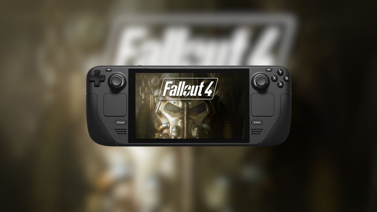 A Steam Deck running Fallout 4