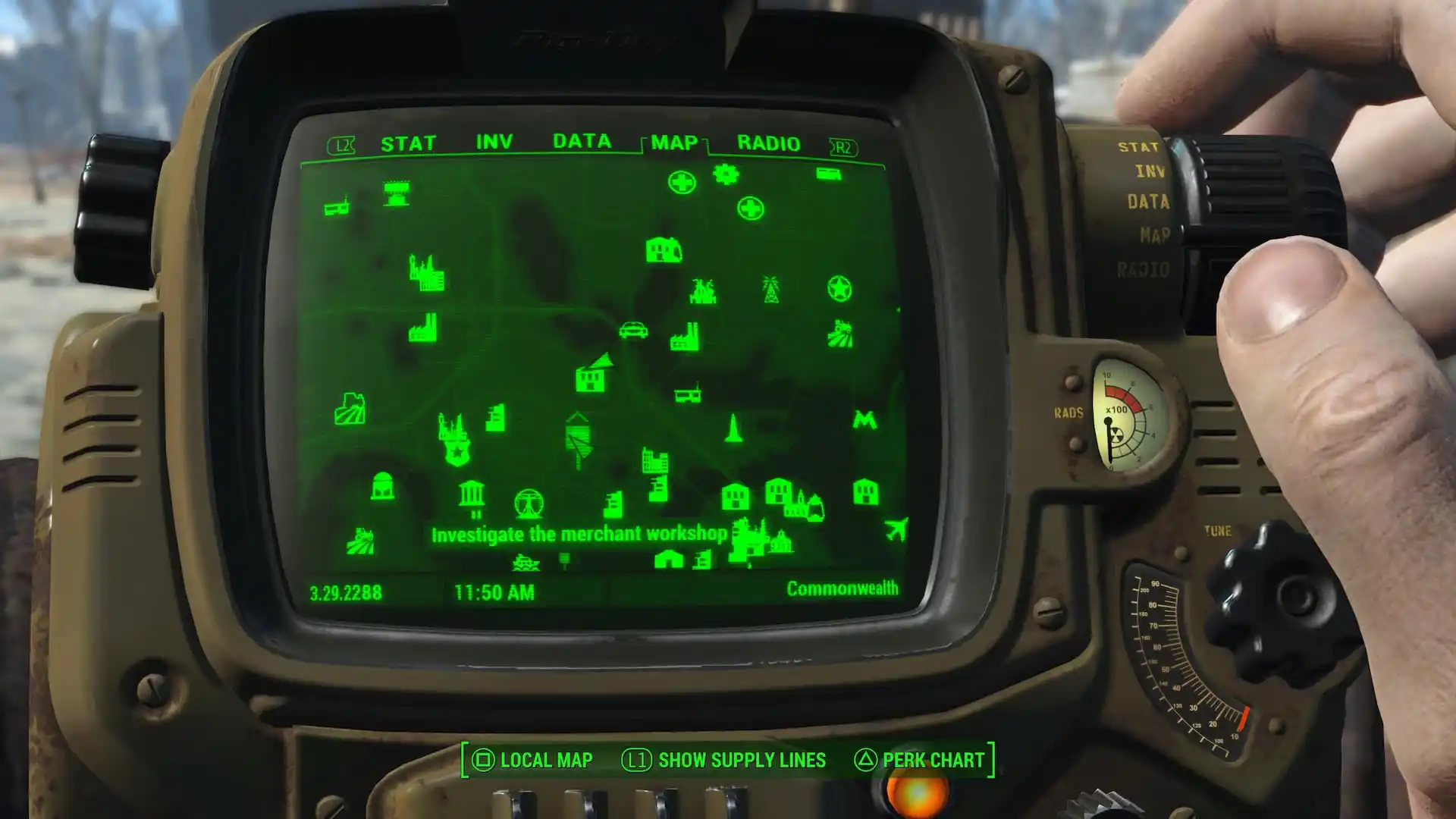 Quest marker on map to start When Pigs Fly quest in Fallout 4