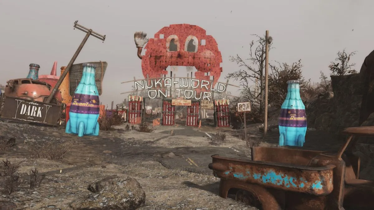 The entrance to Nuka-World On Tour in Fallout 76