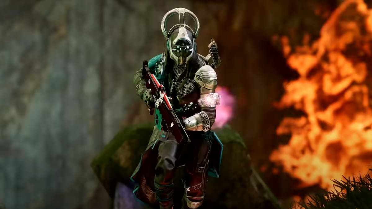 An Image of a Guardian holding a gun in Destiny 2