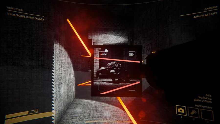 A player recording a monster in Content Warning