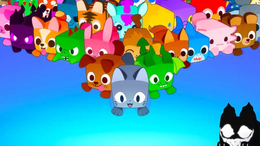 A group of pets in Pet Simulator 99