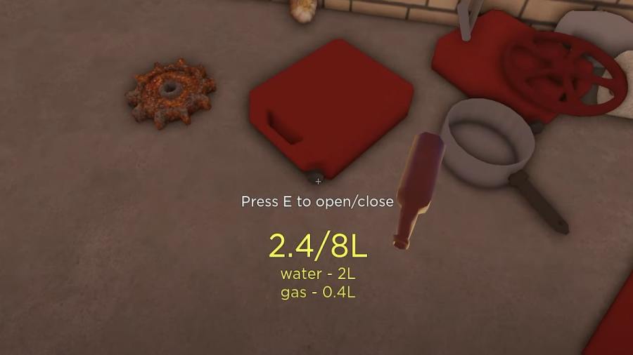 A Jerry Can with Multiple Fuel in A Dusty Trip