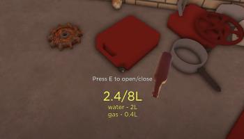 A Jerry Can with Multiple Fuel in A Dusty Trip