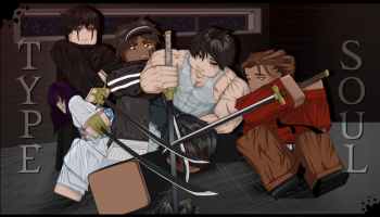 An image of four players fighting with each other in Type Soul