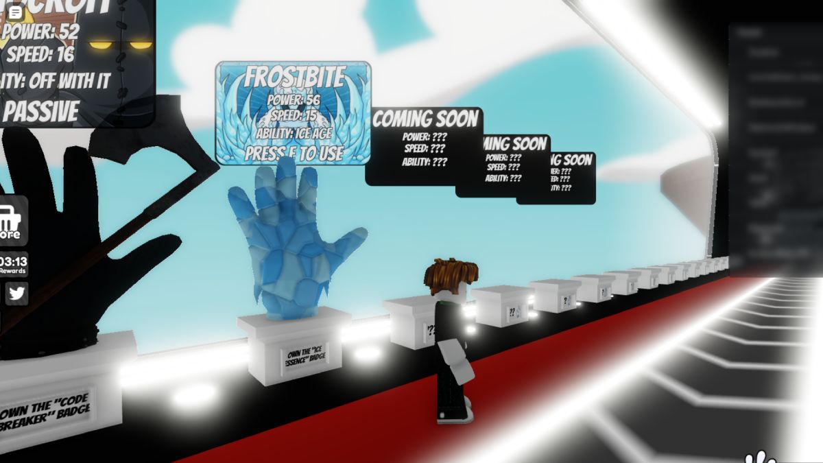 Frostbite Glove stats in Slap Battles