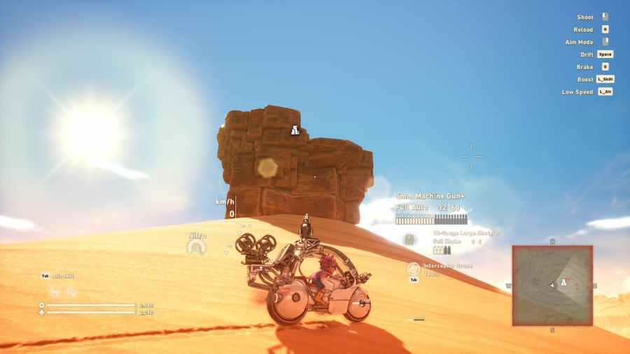 Showing a hill in Sand Land