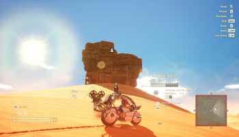 Showing a hill in Sand Land