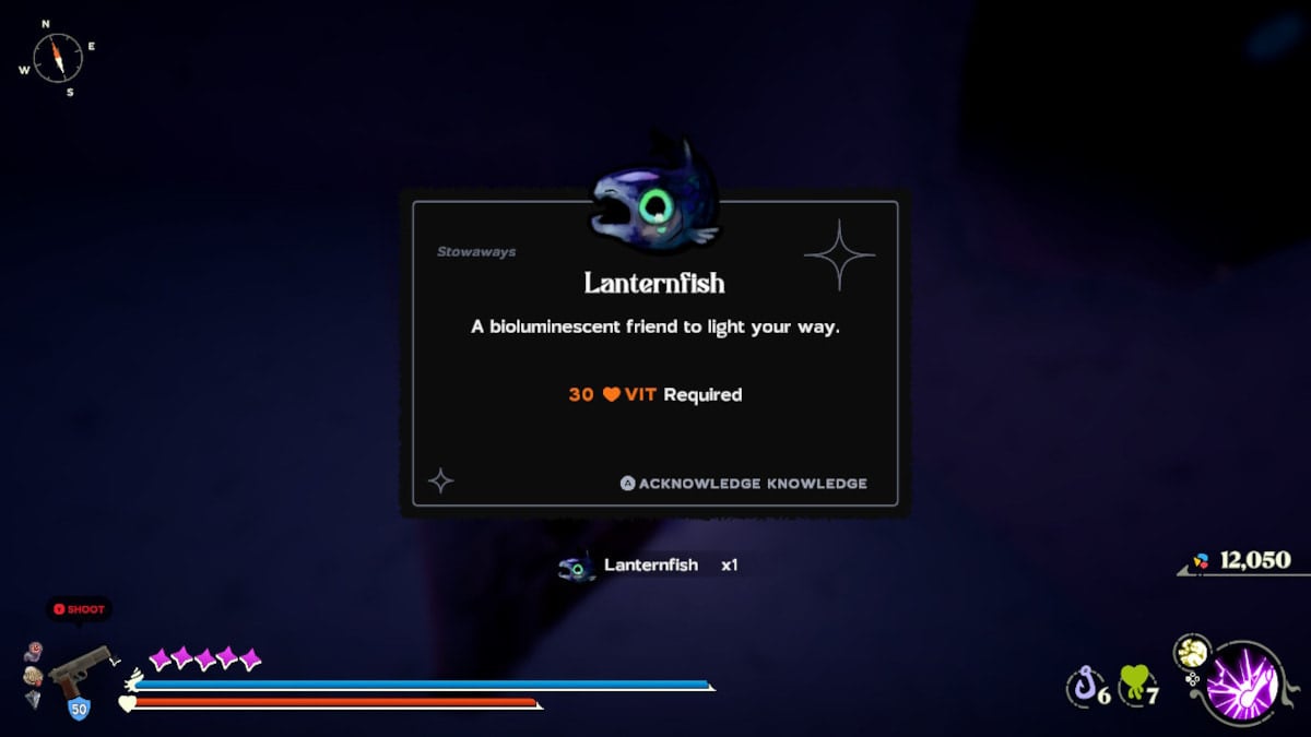 The Lanternfish loading screen in Another Crab's Treasure.