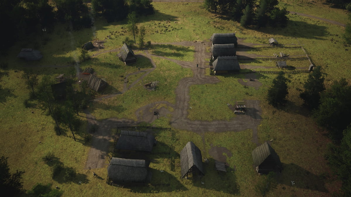 A Manor Lords world with custom Scenario Settings.