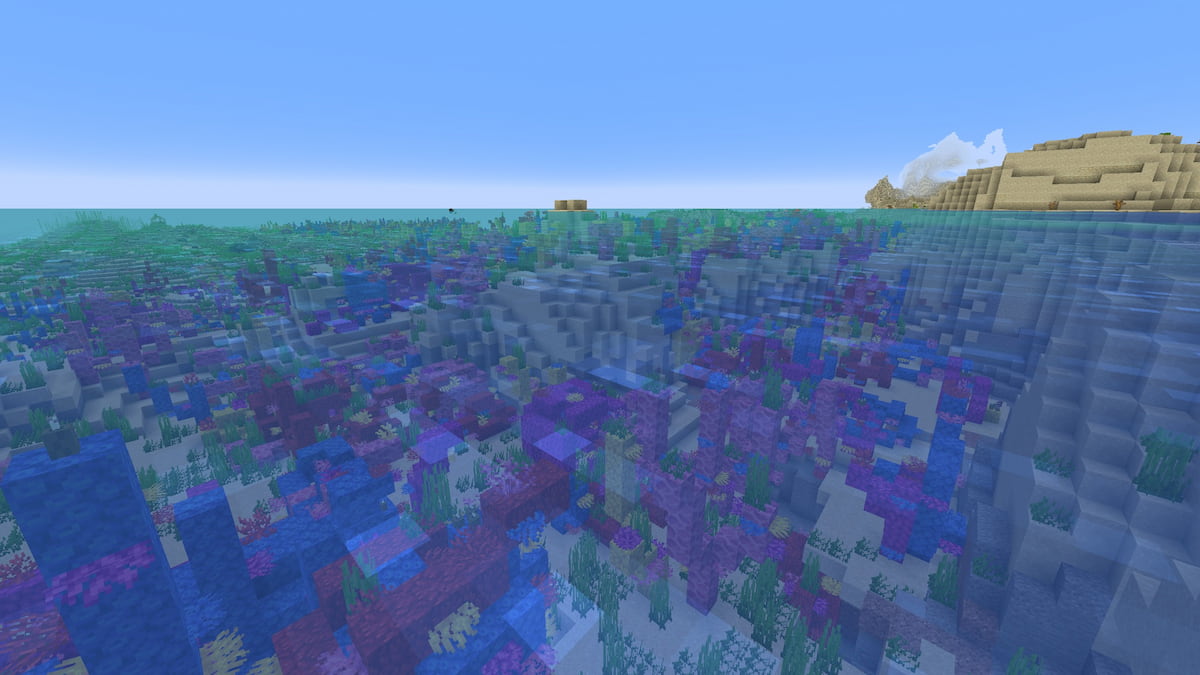 A two-layer Coral Reef in Minecraft