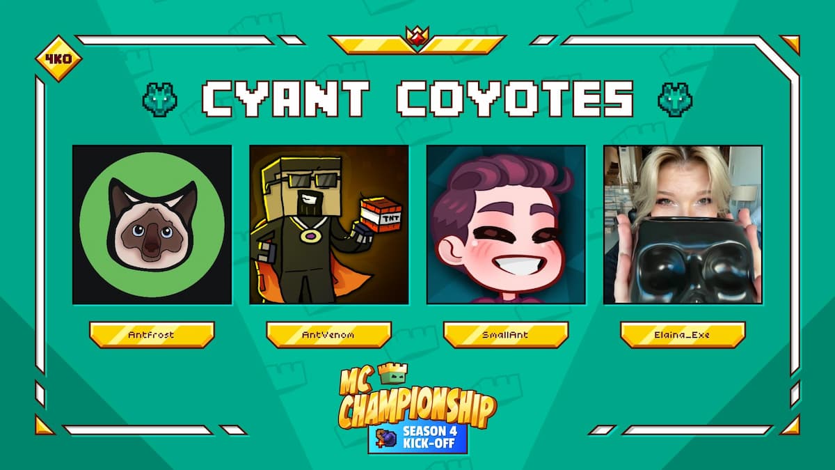 The Cyant Coyotes team for season 4 of the MC Championships.