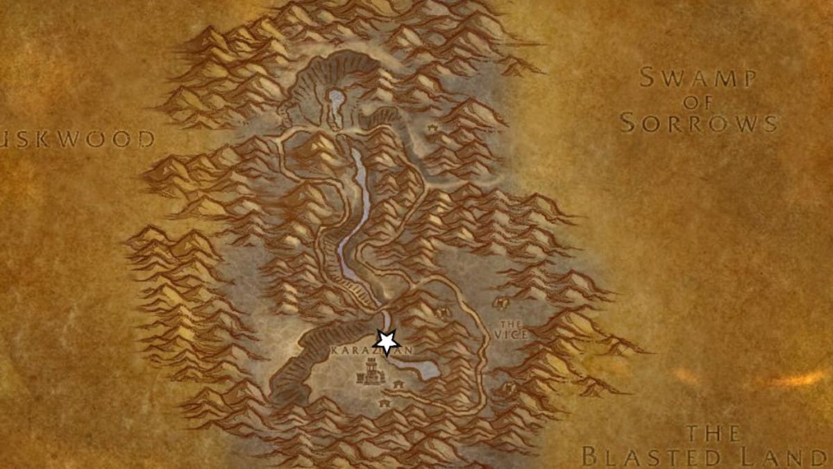 Invisibility potion location map in World of Warcraft: Season of Discovery (WoW SoD).