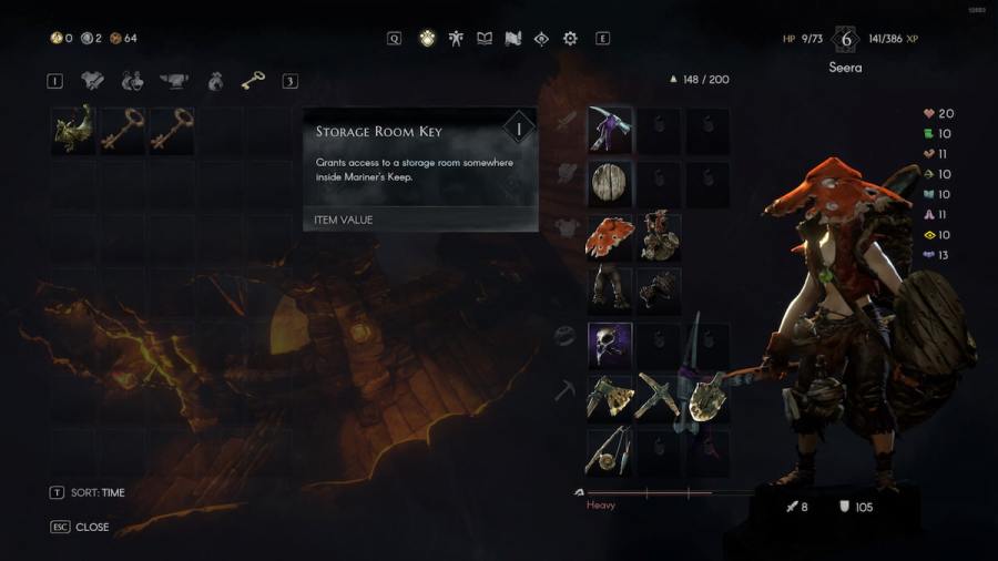 This is an image of the Storage Room Key item in your inventory (No Rest For The Wicked)