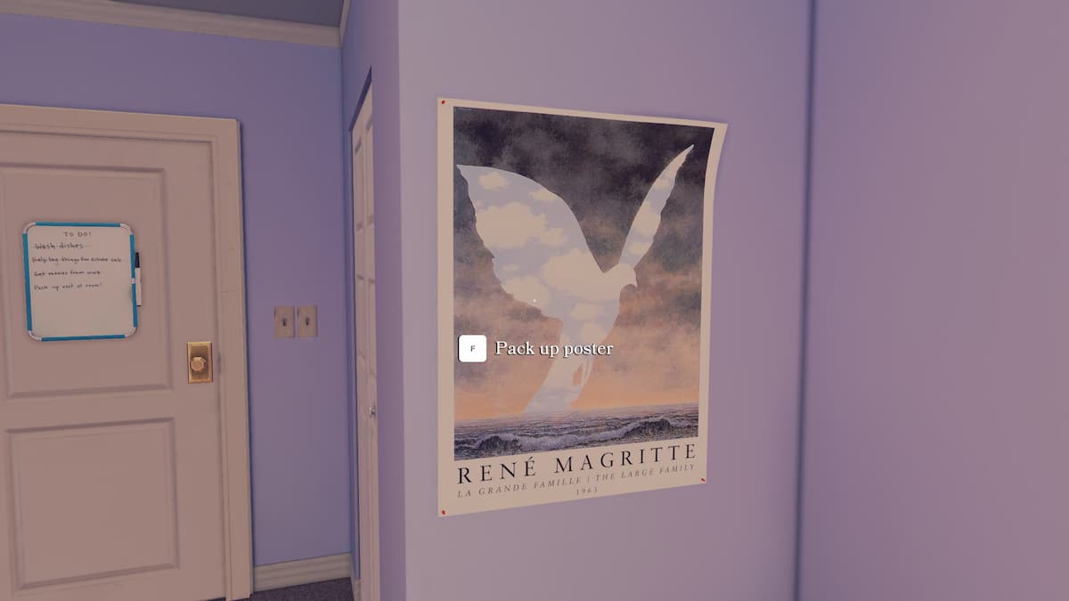 One of the posters in Tess' room in the Open Roads walkthrough.