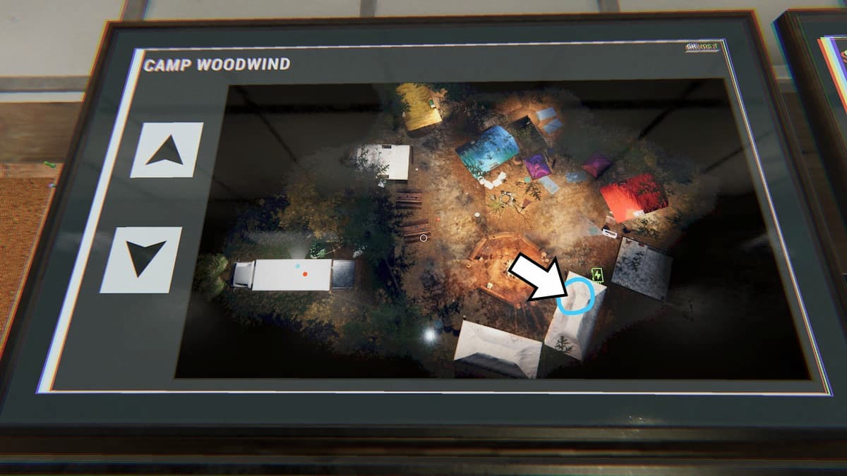 The location of the Summoning Circle on the Camp Woodwind map.