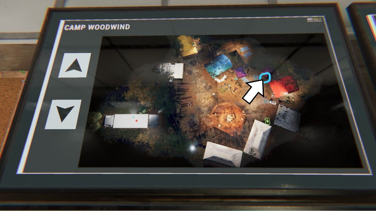 The location of the Voodoo Doll on the Camp Woodwind's map.