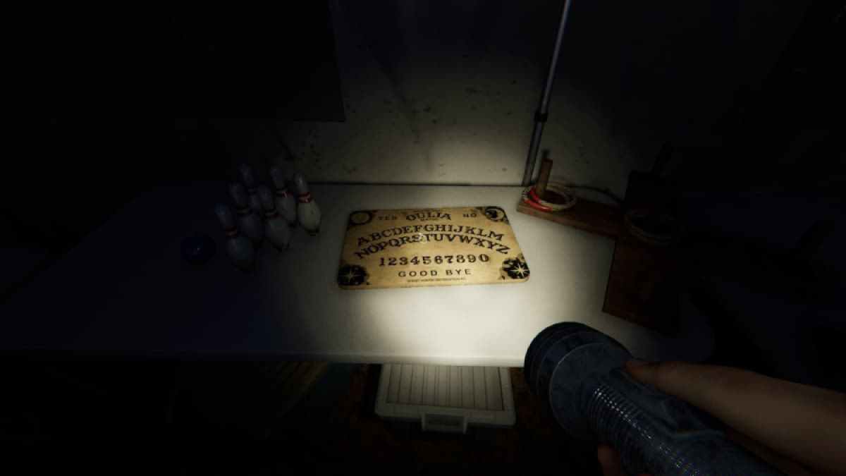 The location of the Ouija Board Cursed Item in Phasmophobia's Camp Woodwind map.
