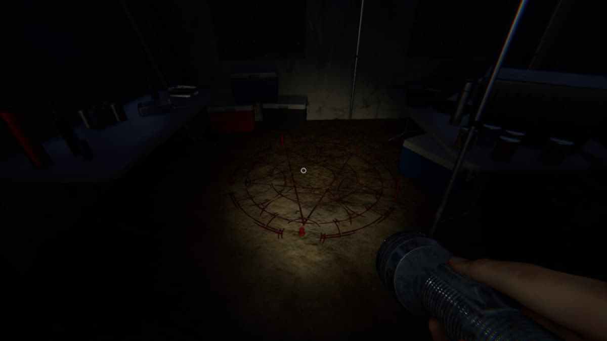 The location of the Summoning Circle in Phasmophobia's Camp Woodwind.
