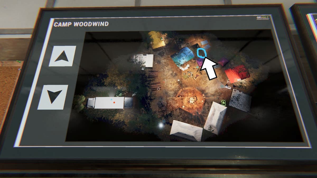 The location of the Monkey Paw cursed object on the Camp Woodwinds map.
