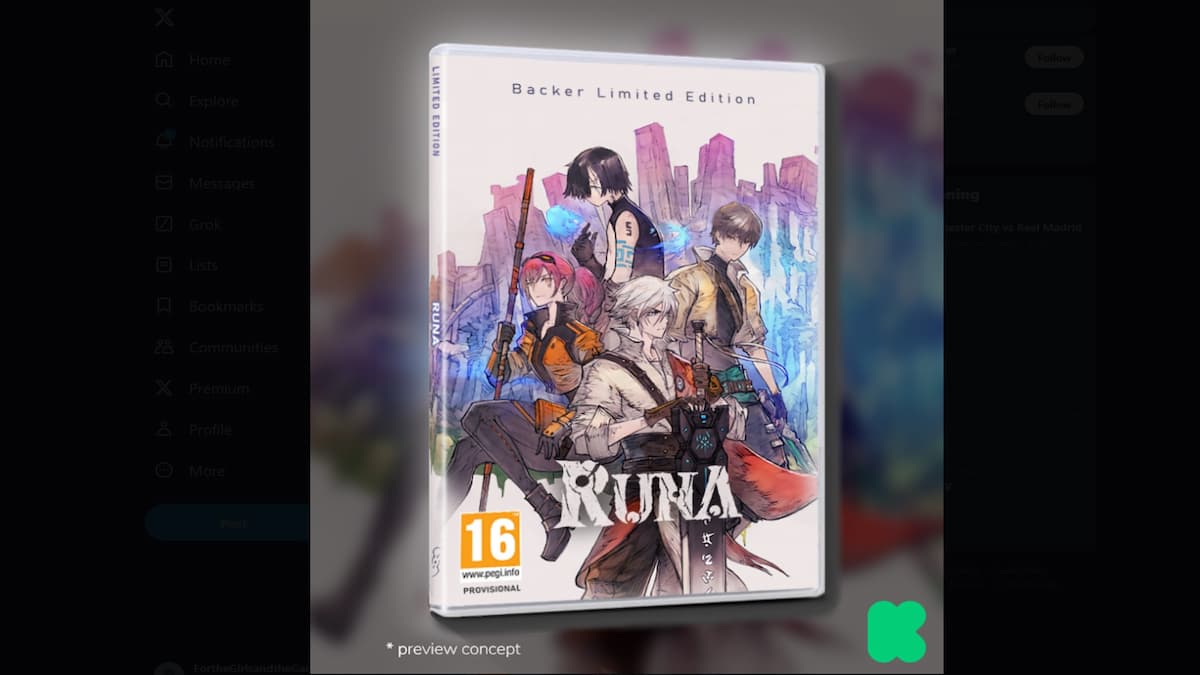 The concept art for the physical copy of Runa if enough funding is received.