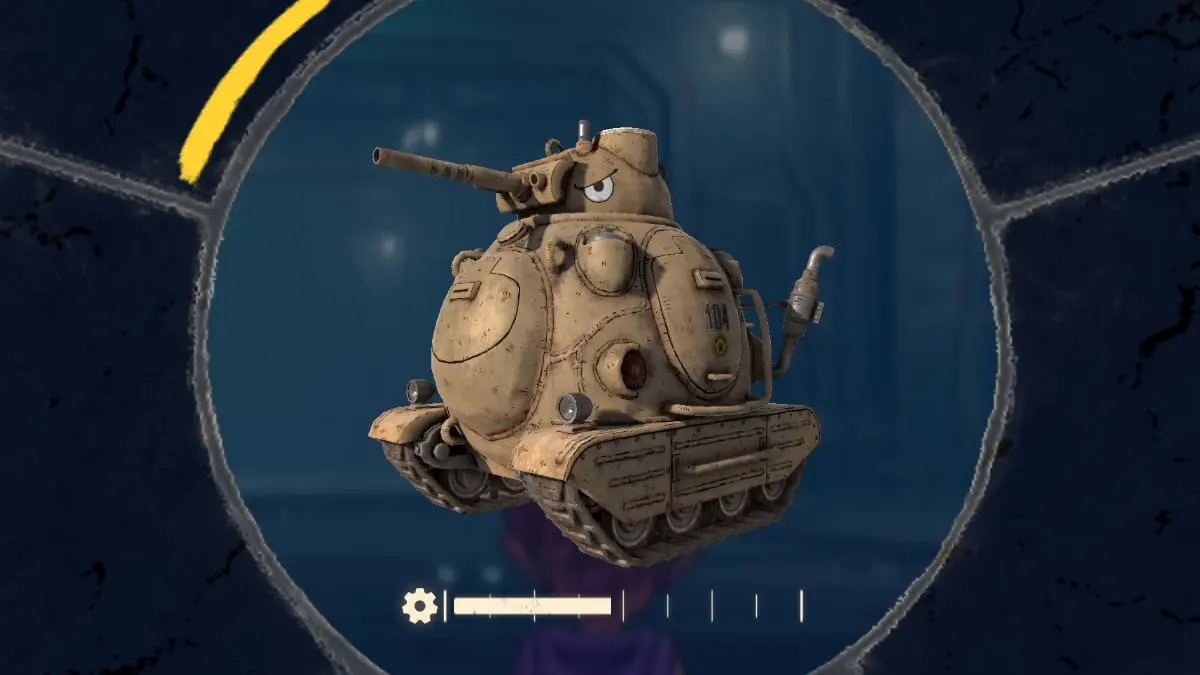The first vehicle, the Tank, that you get in Sand Land.