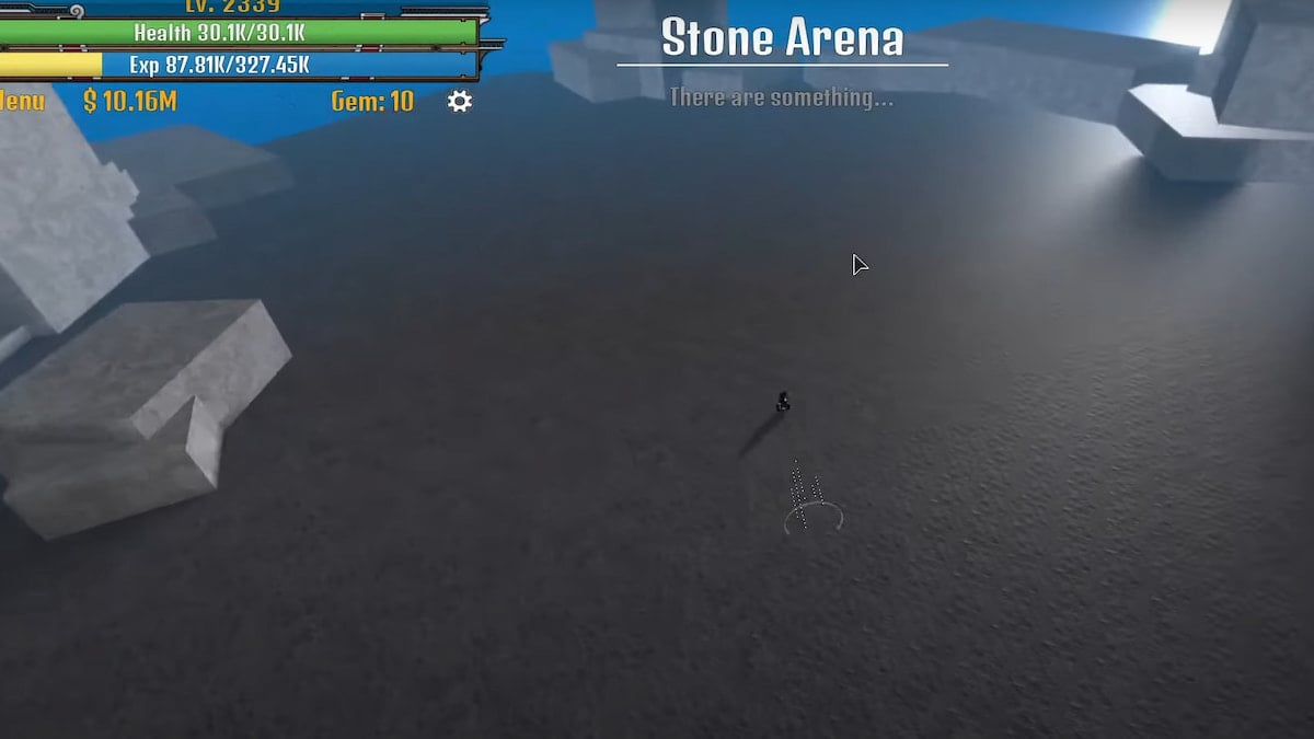 A player standing in the Stone Arena in King Legacy