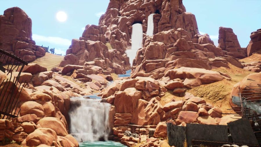 Cutscene where water returns to Spino and you continue the quests in Sand Land