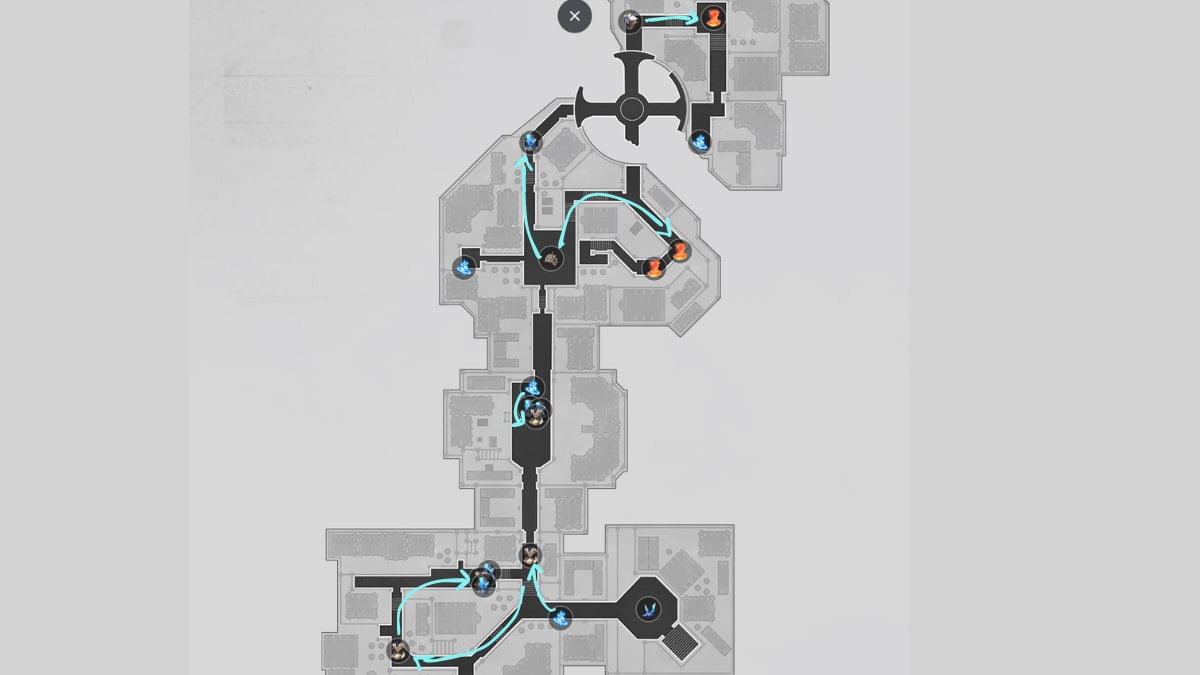 Corridor of fading echoes Acheron EXP farming route map