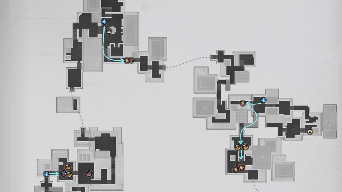 Dream's Edge Acheron EXP farming route map