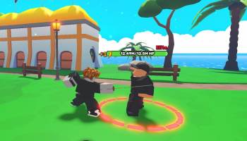 Player attacking a Kaku swordsman in Anime Swords X