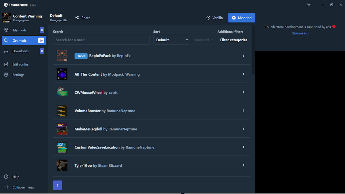 Thunderstore Content Warning Mod List